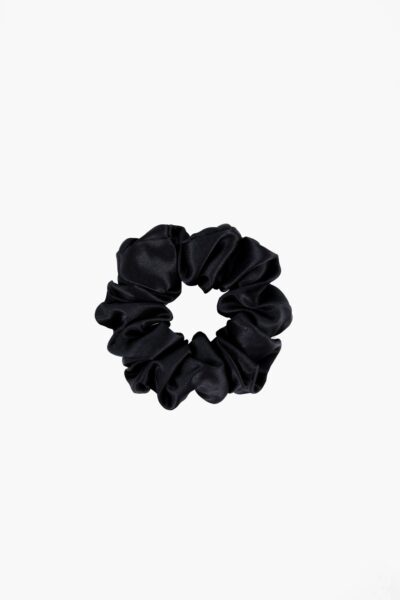 Jedwabna gumka do włosów w kolorze czarnym Heroine - midi